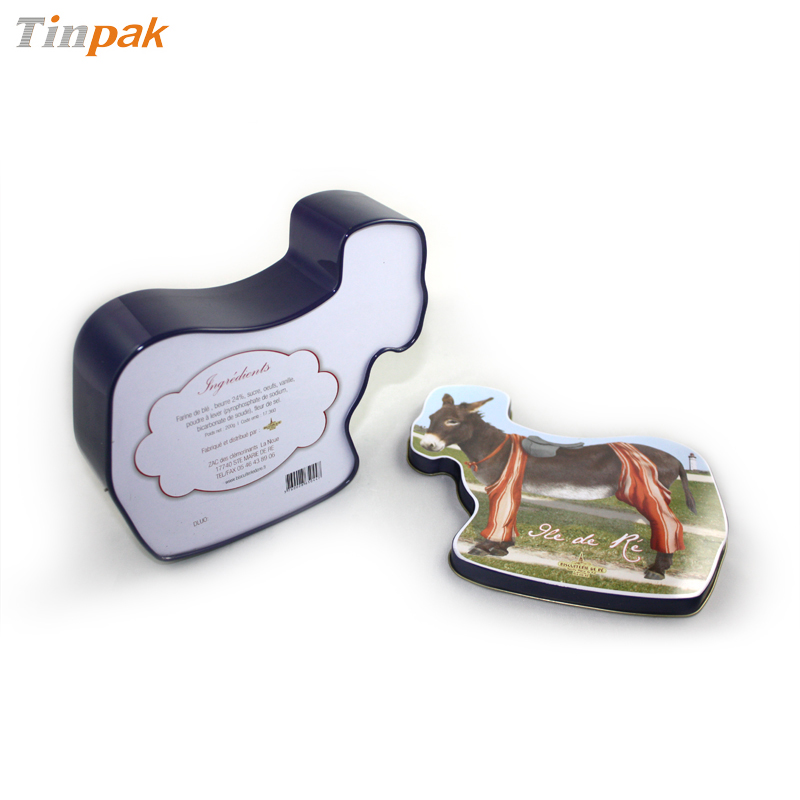 donkey shape promotional gift tin